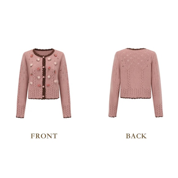 LaceMade Floral Knitted Cardigan - Picture 2 of 9